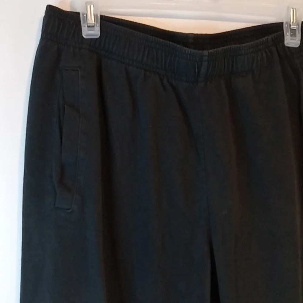 Adidas Spell Out Sweatpants Jogging Pants Black Drawstring Men's Sz L EUC NICE!
